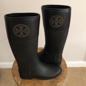 Black Tory Burch Rain Boots
